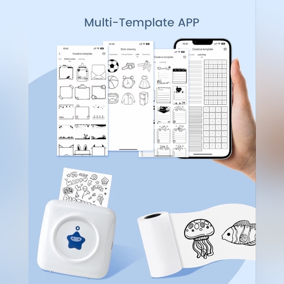 White Mini Portable Printer - Picture 8 of 8